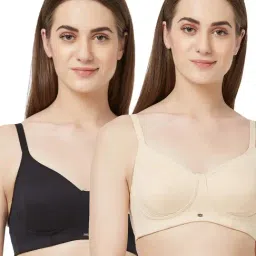 Soie Multicolor Non Wired Non Padded Everyday Bra - (Pack Of 2)-picture-17