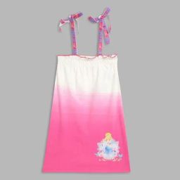 Blue Giraffe Kids Pink & White Printed Dress-picture-33