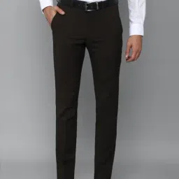 Louis Philippe Permapress Brown Slim Fit Trousers-picture-18