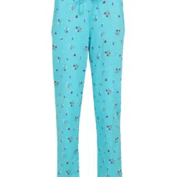 Jockey Kids Blue Cotton Floral Print Leggings-picture-0