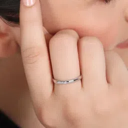 Zavya Subtle Beauty Rhodium Plated 925 Sterling Silver Ring-image-17