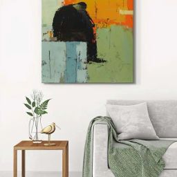 999Store Multicolor Canvas Pensive Figure Wrapped Painting-38