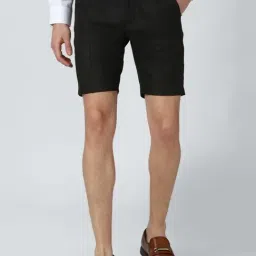 Peter England Black Slim Fit Shorts-picture-35