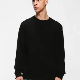 Bewakoof Jet Black Regular Fit Graphic Print Sweatshirt-10
