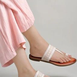 Shoetopia Kids White Toe Ring Sandals-image-81
