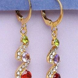Sohi Gold Plated Party Designer Stone Drop Earrings-image-57