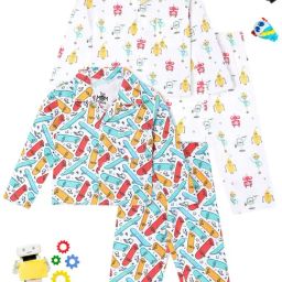 The Mom Store Multicolor Cotton Printed Rompers - Pack of 2-picture-3