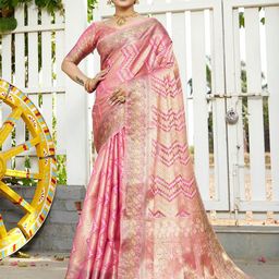 K 5 Fashion Woven Design Zari Organza Saree-picture-43