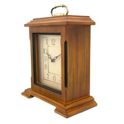 CHRONIKLE Rectangular Brown Wood Table or Desk Clock image 4