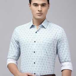 Arrow Manhattan Slim Fit Printed Pure Cotton Formal Shirt-image-34
