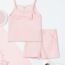max Girls Striped Top with Shorts-image-48