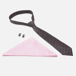 Van Heusen Black Embroidered Tie Pocket Square & Cufflink Gift Set-picture-13