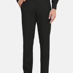 TAHVO Black  Regular Fit Trousers-image-11