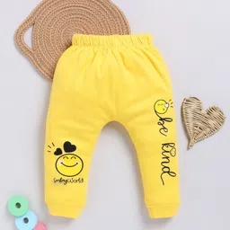 Infants Stylish Infant Girls Smiley Printed Pure Cotton Joggers-image-6