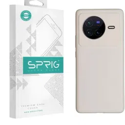 Sprig Liquid Silicone Back Cover for Vivo X80 5G (White)-image-85
