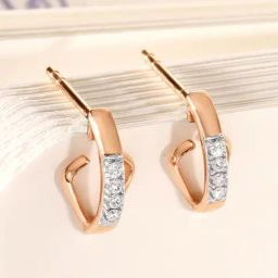 Mia by Tanishq 14k (585) Yellow Gold Diamond Earrings for Women-picture-10
