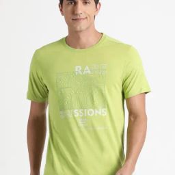 Wildcraft Green Cotton Regular Fit Printed T-Shirt-15