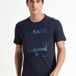 Wildcraft Navy Cotton Regular Fit Printed T-Shirt-image-84