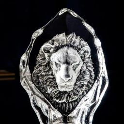 Smokey Cocktail Clear Crystal Lion Face-image-64