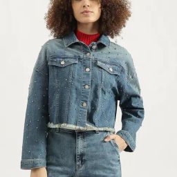 United Colors of Benetton Blue Embellished Casual Jacket-picture-45