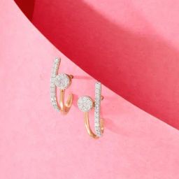Mia by Tanishq 18k (750) Rose Gold Diamond Earrings for Women-picture-43