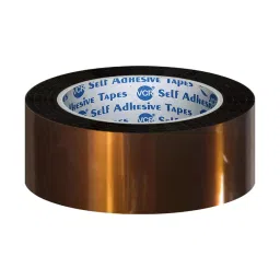 VCR 33 m x 24 mm Water Resistant Polyimide Amber Color Kapton Tape, 1 Roll Per Pack-32