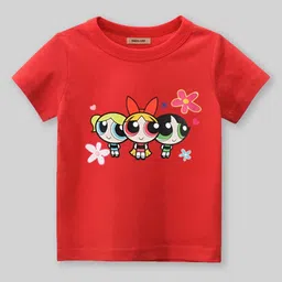 INCLUD Girls Graphic Printed Round Neck Short Sleeves Regular Fit Casual T-Shirt-image-39
