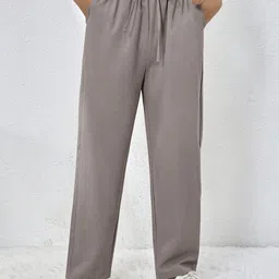 VOGAAN Women Comfort High-Rise Easy Wash Trousers-picture-48
