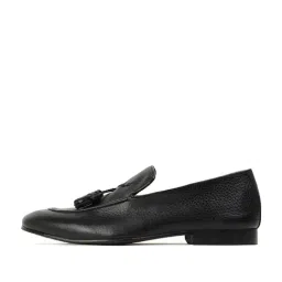Rare Rabbit Men's Black Moccasin Shoes-image-83