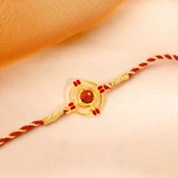 GIVA 925 Sterling Silver Golden Divya Rudraksha Rakhi-image-53