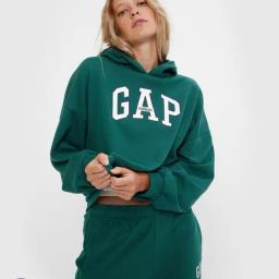 GAP Green Cotton Printed Long Sleeves Hoodie-image-70