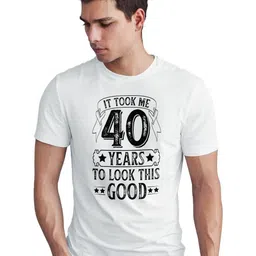 Seekbuylove Typography Printed Round Neck Pure Cotton T-shirt-picture-13