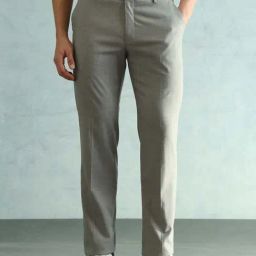 Arrow Grey Slim Fit Trousers-image-112