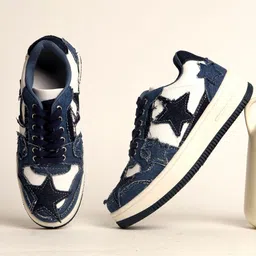 Street Style Store Women Printed PU Sneakers-image-10