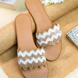 NR by Nidhi Rathi Women's Golden Casual Sandals-image-14