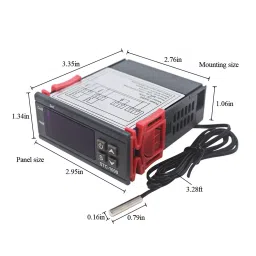generic Real Instruments STC-1000 Temperature Controller Relay Thermostat Incubator NTC Range -50°~99°C image 2
