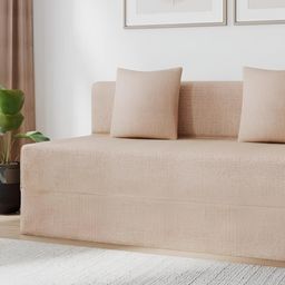 Torque Beige 3 Seater Foldable Sofa Cum Bed With 2 Cushion-image-91