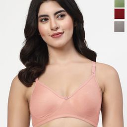 LILY Pack Of 4 Non Padded Non-Wired Full Coverage Bra-17