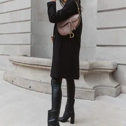 KPOP Women Solid Lapel Collar Longline Open Front Jacket image 4