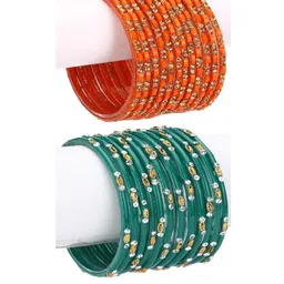 1ST TIME Orange Alloy Bangle-37