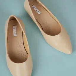 Elle Women's Cream Flat Ballets-picture-4