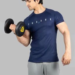 FUAARK Navy Slim Fit Printed Sports T-Shirt-image-27
