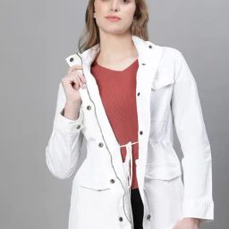 Oxolloxo White Cotton Regular Fit Jacket-image-53