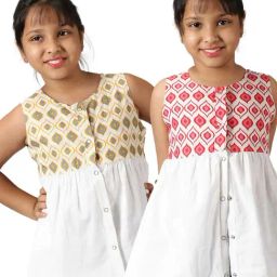 Kiddopanti Kids White & Red Printed Top-13