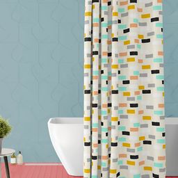 ArtzFolio White & Black Printed Waterproof Shower Curtain-image-99