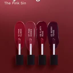 Pilgrim Set Of 4 Matte Me Up Mini Liquid Lipstick - 4 ml Each - The Pink Sin image 2