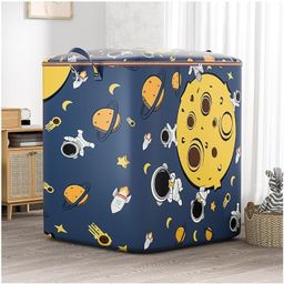 Zorzel Cloth Storage Bag with Zipper Large Bedding Blanket Storage Bag Foldable House Moving Bag with Handle for Clothes (140 L) image 1