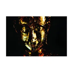 Inephos Gold-Toned & Black Buddha Religious Printed Canvas Wall Art-26