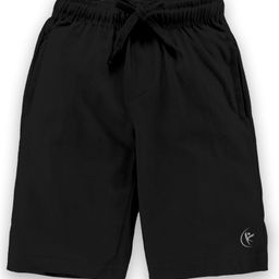 Kiddopanti Placement Printed Knee Length Shorts - Jet Black-image-69