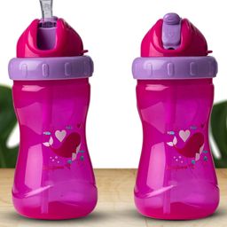 Baybee Zoo 340ML Sipper Bottle for kids, Anti-Spill Sippy Bottle with Soft Silicone Straw BPA Free |Sippy Cup, Baby Bottle Sipper (Pink)-22